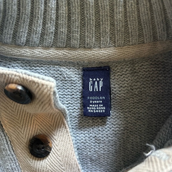 Baby Gap Toddler Gray Shawl Collar Sweater - Picture 3 of 4